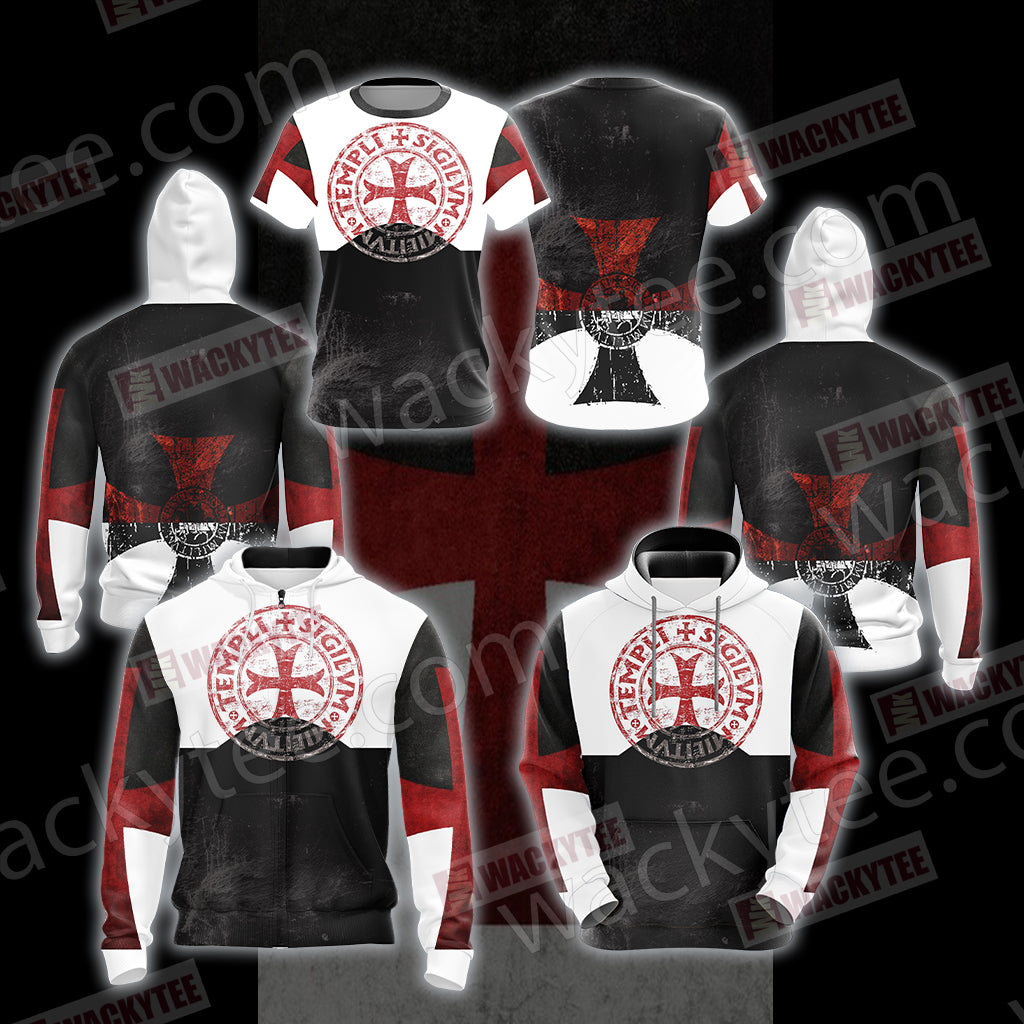 Christian - Knights Templar- Templi Sigilvm Militvm Unisex 3D Hoodie