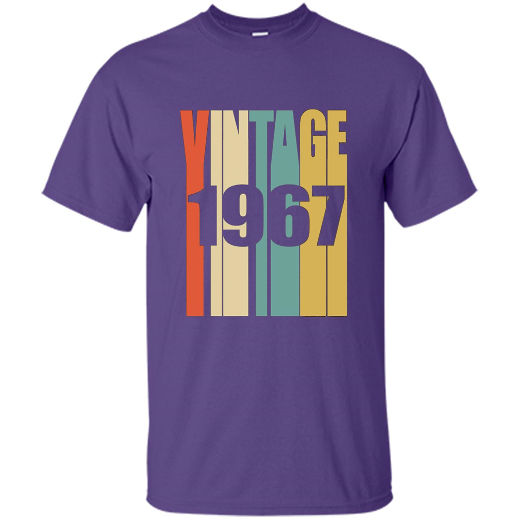Retro Vintage 1967 T-shirt 50th Birthday T-shirt Purple