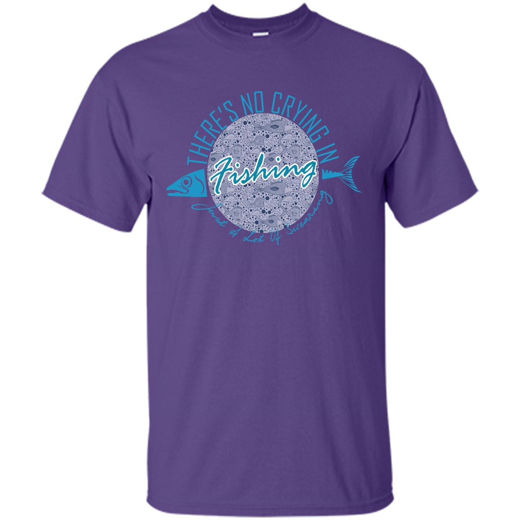 Fishing T-shirt No Crying Fishing Purple
