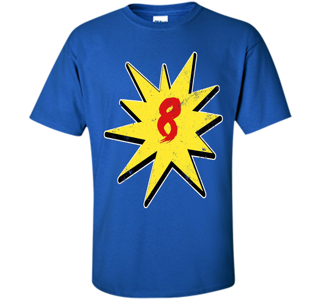 Eighth Birthday Shirt Super Hero Birthday Shirt 8 Year Old shirt Royal