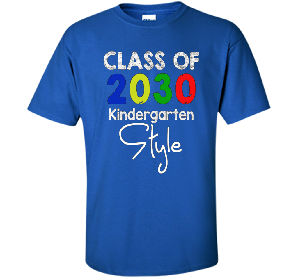 Kindergarten T-shirt Class Of 2030 Kindergarten Style T-shirt Royal