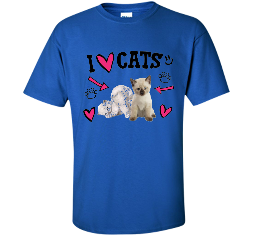 I Love Cats Cute Shirt shirt Royal