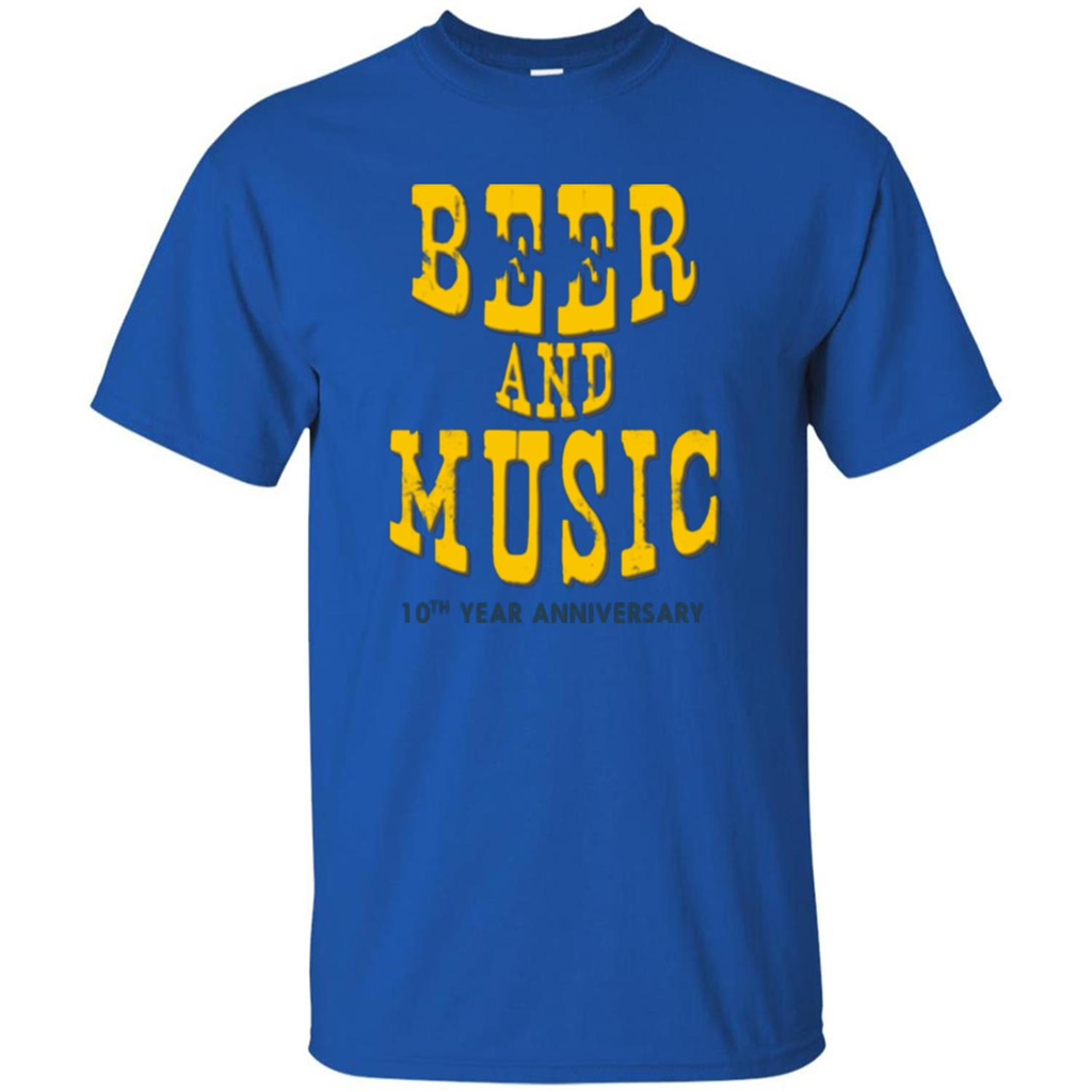 Beer And Music 10th Year Anniversary T-shirt Royal