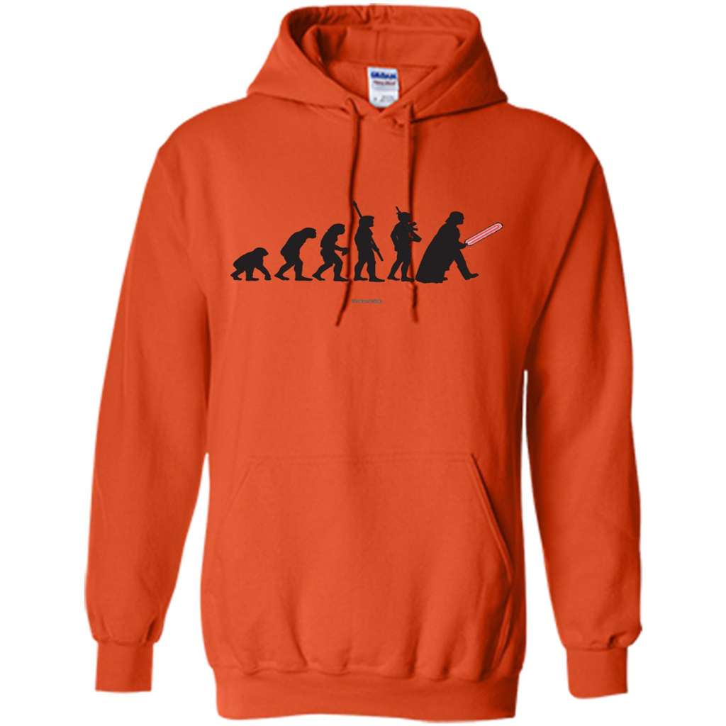 Movies Lover T-shirt Human Evolution Orange