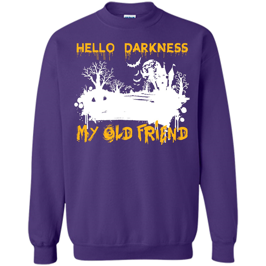 Halloween T-shirt Hello Darkness My Old Friend T-shirt Orange