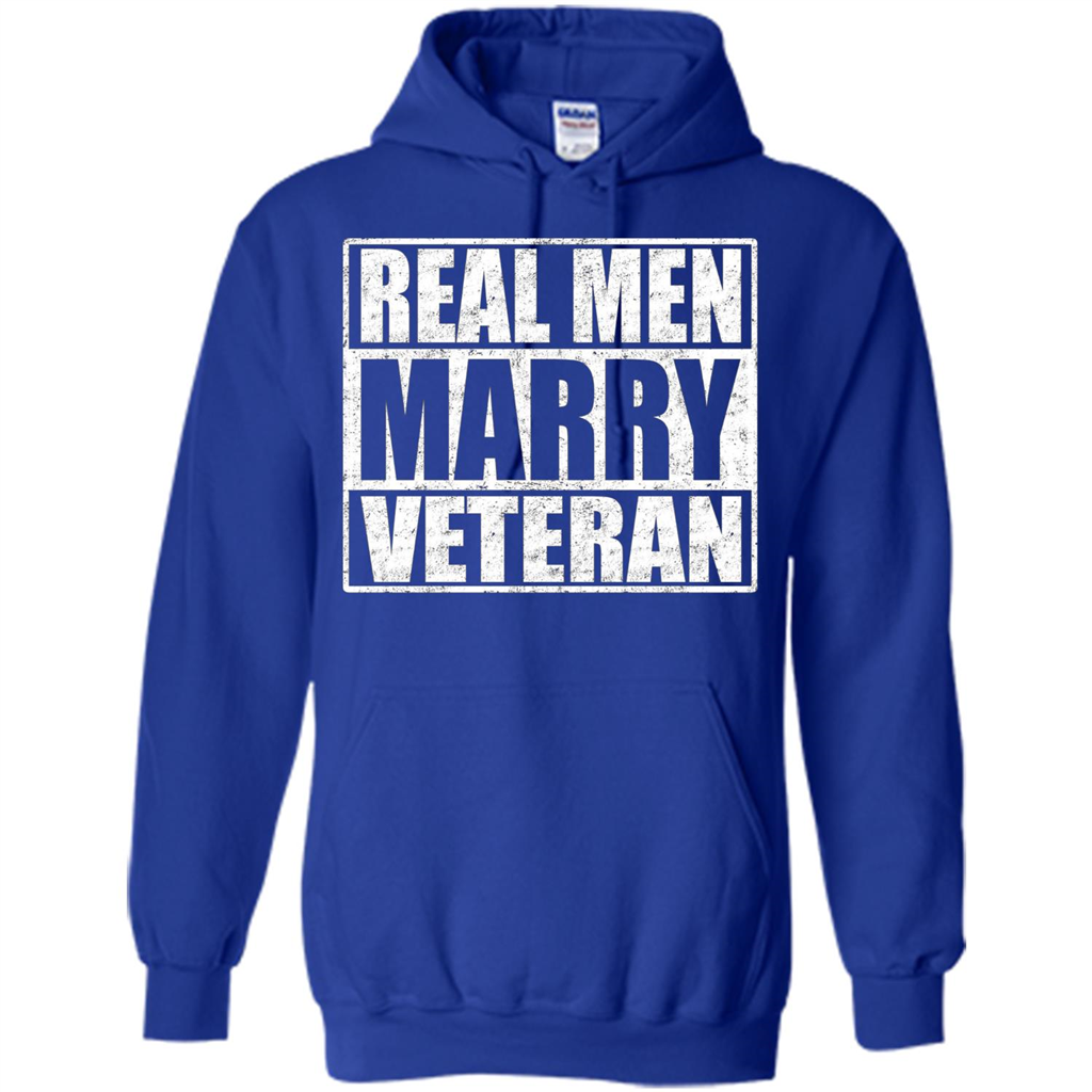 Real Men Marry Veteran T-shirt Veteran's Husband Royal