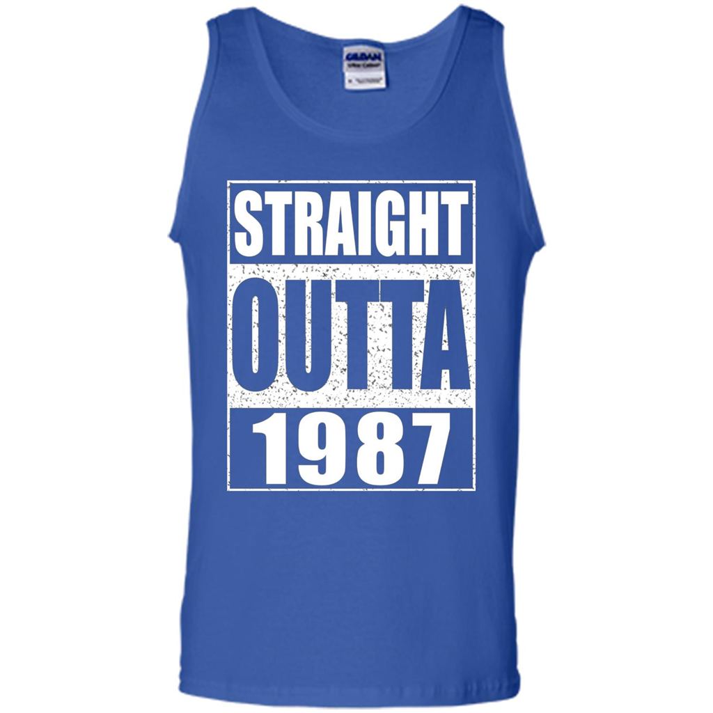 Straight Outta 1987 T-shirt Funny Birthday Gift T-shirt Royal