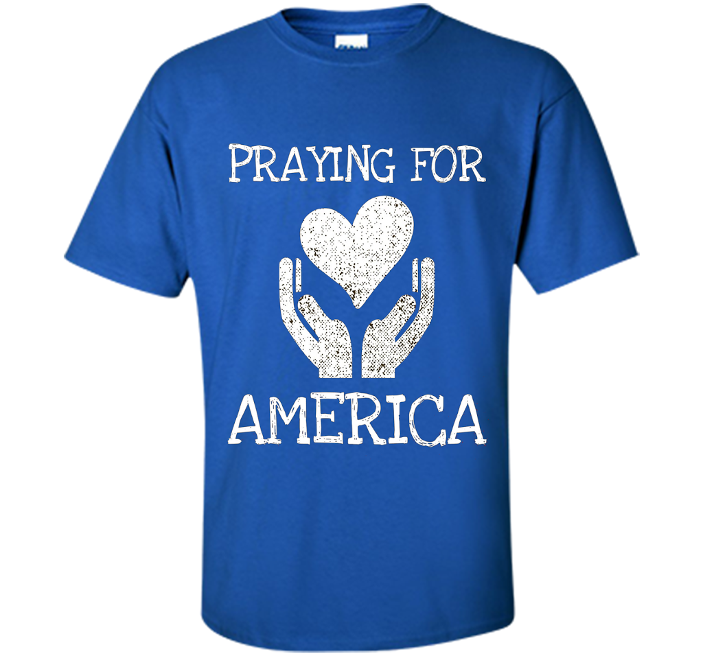 Praying for America Hands of Hope with Heart T-Shirt cool shirt Royal