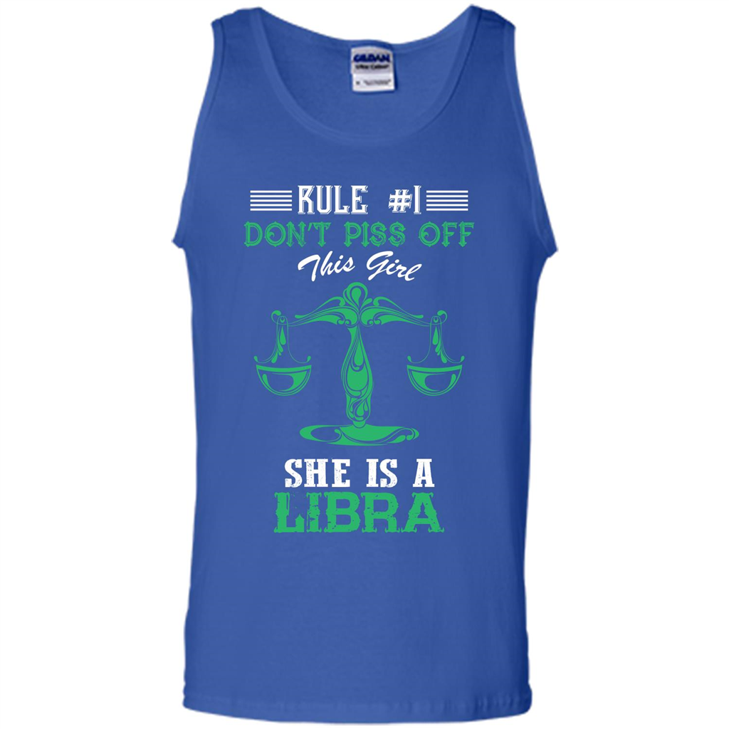 Libra T-shirt Rule Dont Piss Off This Girl T-shirt Royal