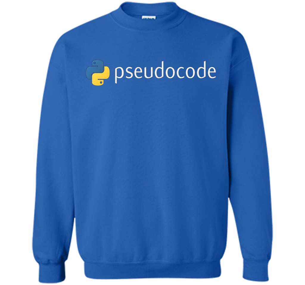 Funny Python Programming Pseudocode T-shirt Royal