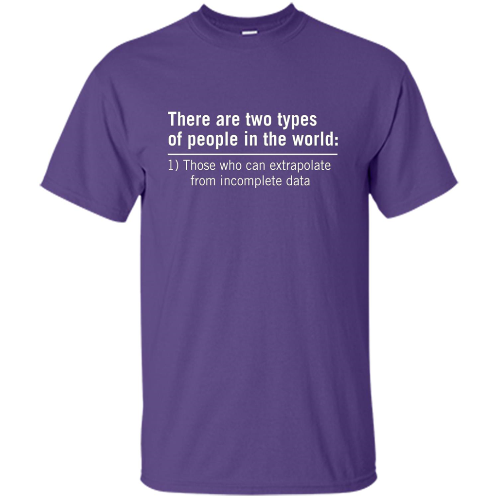 Funny T-shirt There Are Tow Types Of Pepple In The World Purple