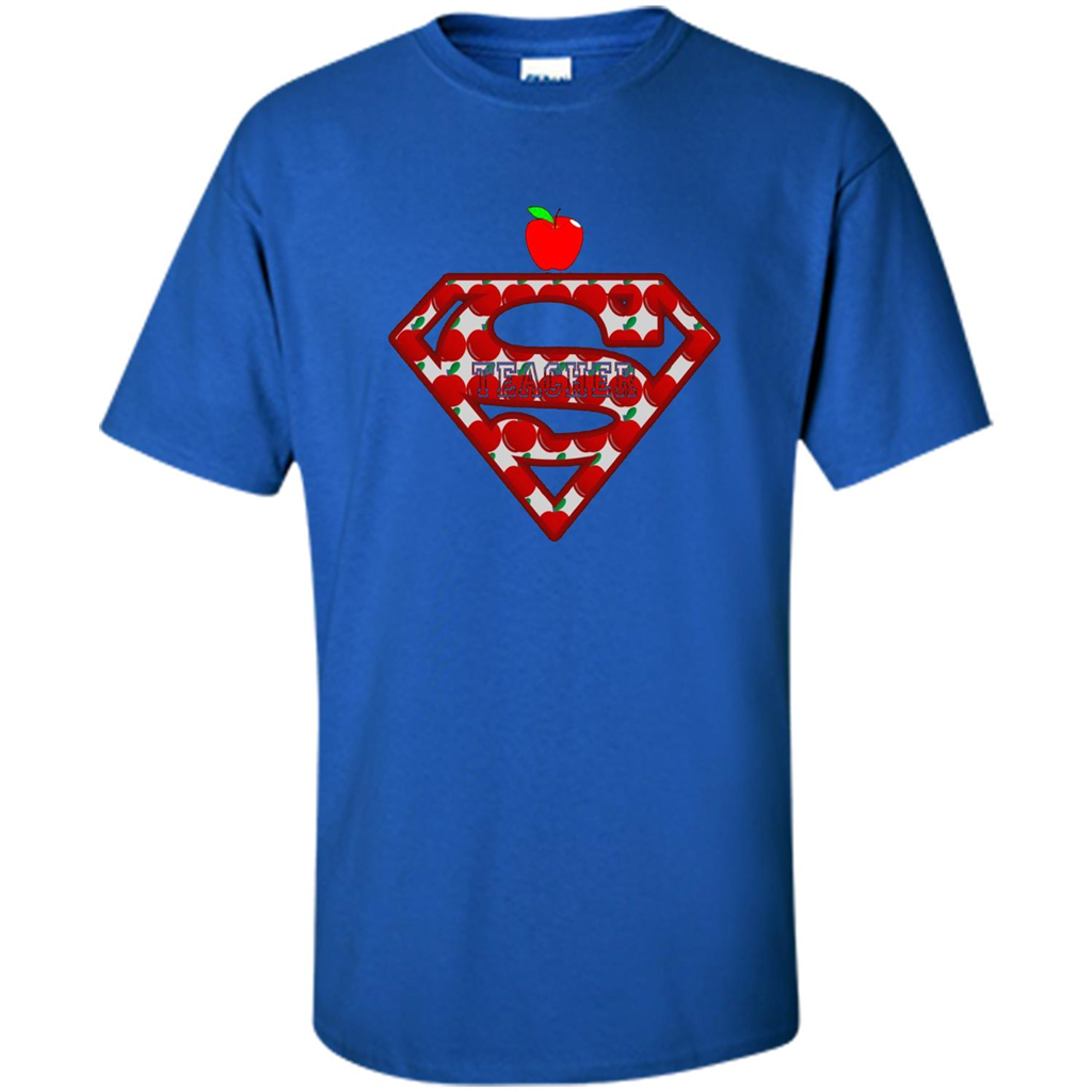 Super Superhero Teacher T-shirt School Day T-shirt Royal