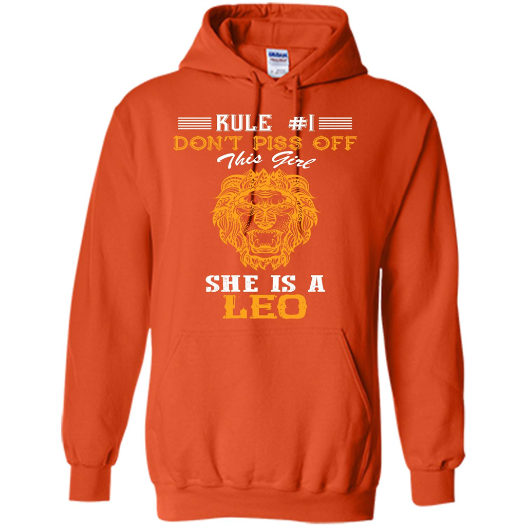 Leo T-shirt Rule Dont Piss Off This Girl T-shirt Orange