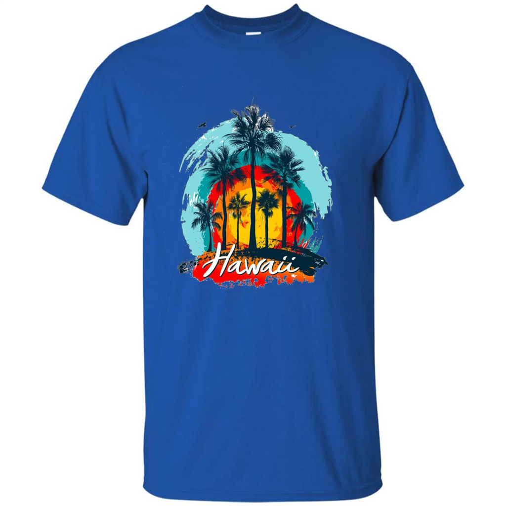 Summer T-shirt Hawaiian Islands Aloha T-Shirt Royal