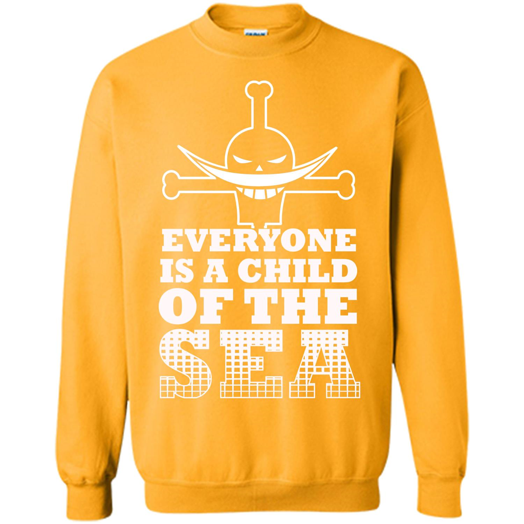 Sea. Everyone Is A Child Of The Sea T-shirt Gold
