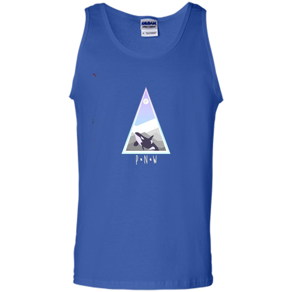 Orca and Mountain Scene T-shirt Royal