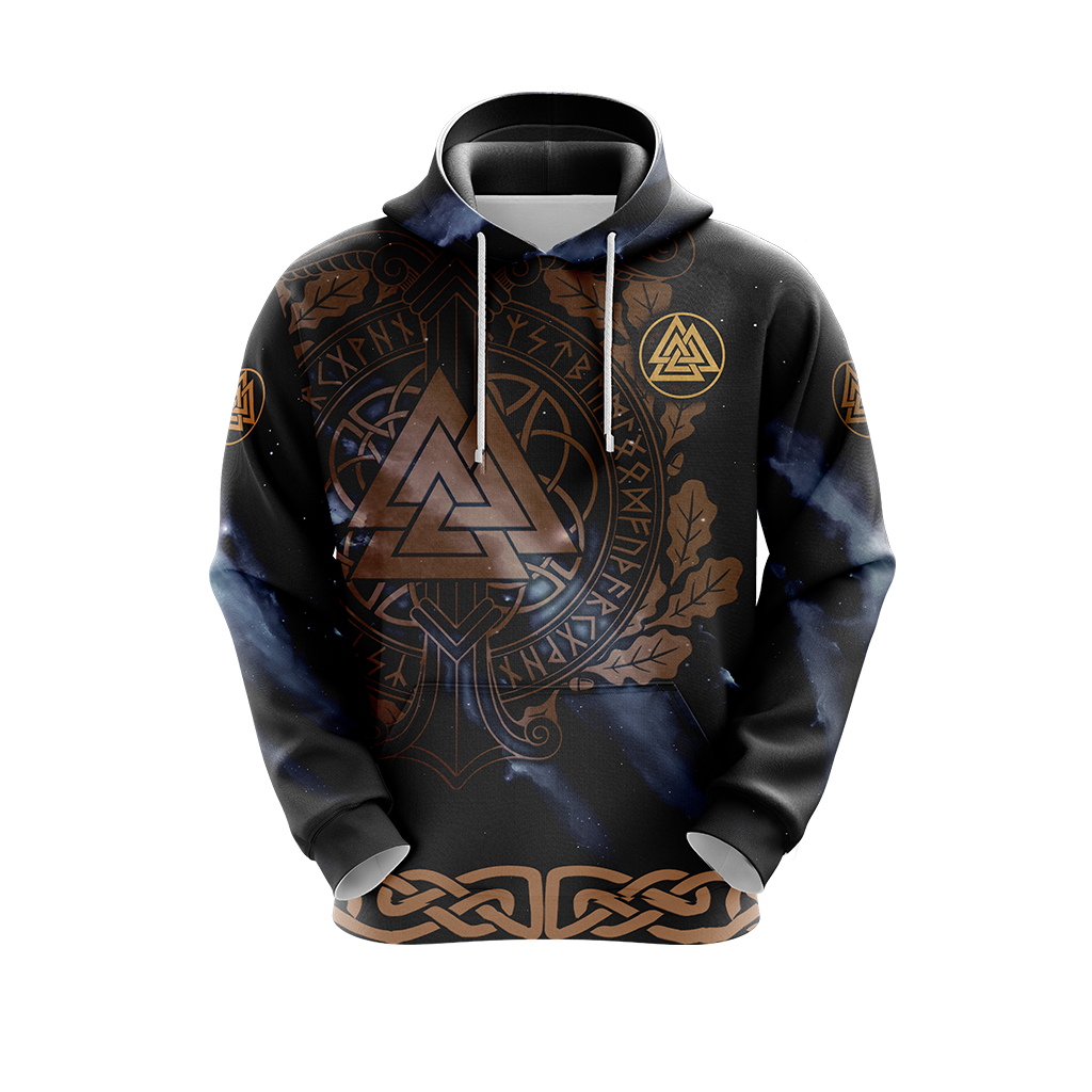 Asgard Viking Symbol T-shirt Zip Hoodie Pullover Hoodie
