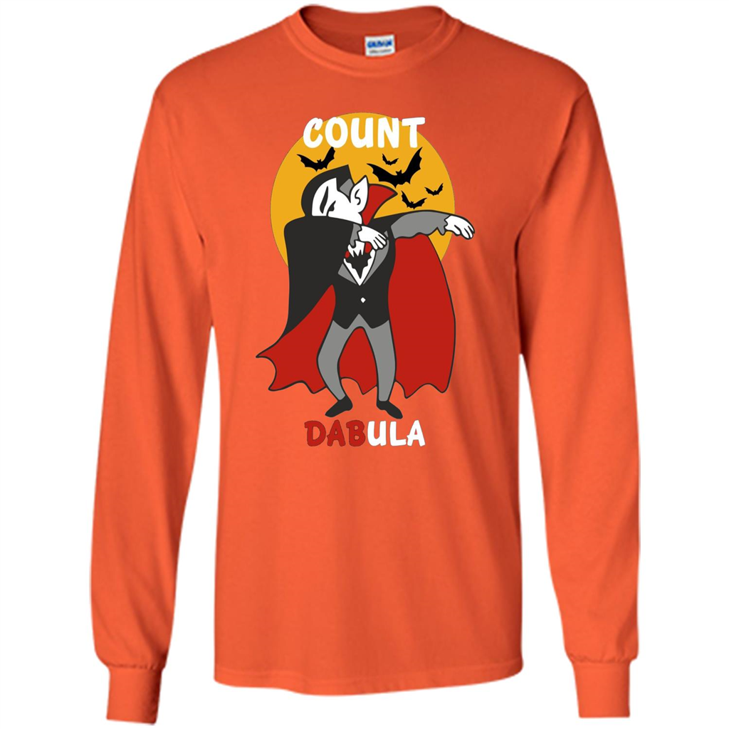 Count Dabula Dabbing Halloween T-shirt Orange