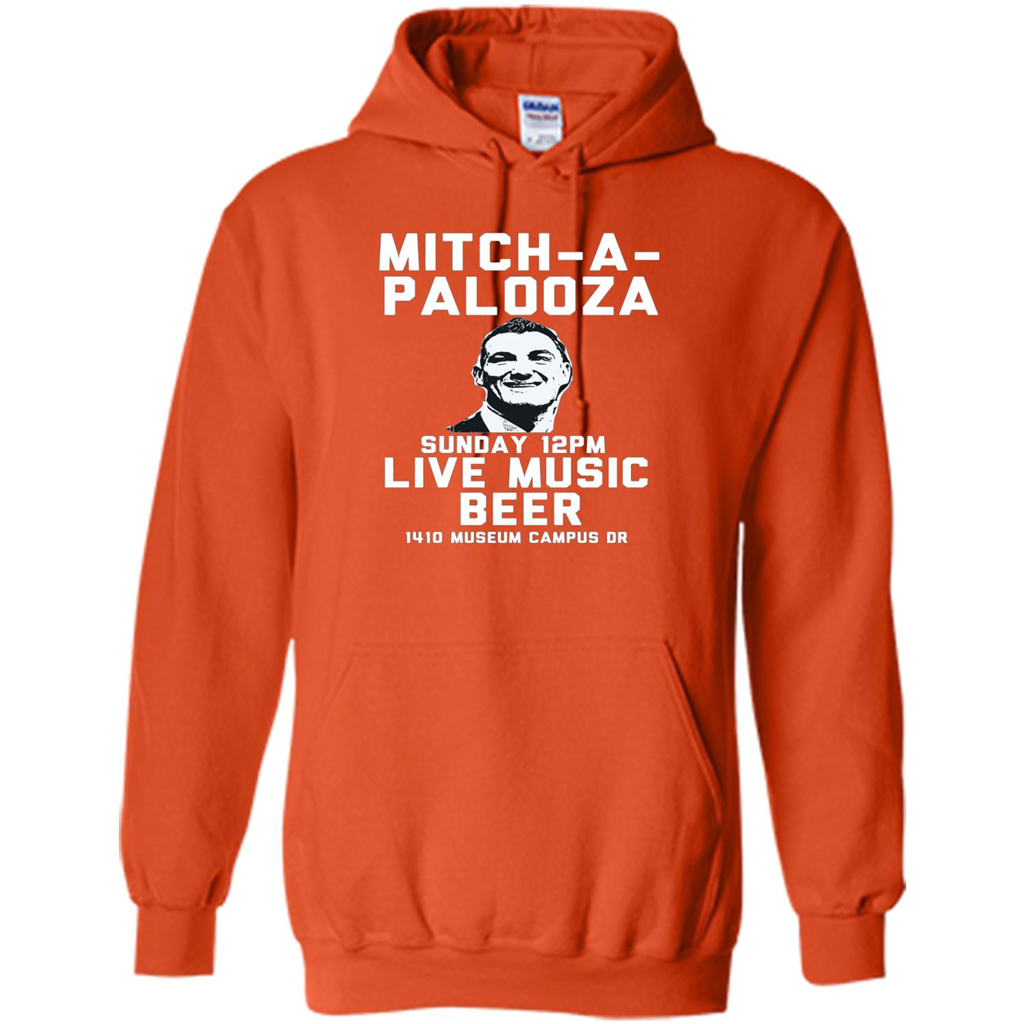 Mitch-a-palooza Live Music Beer T-shirt Orange