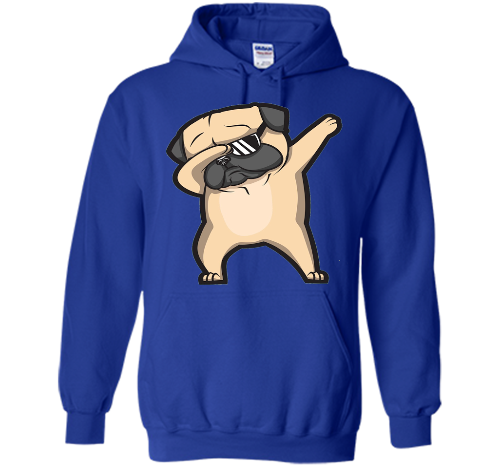 Dabbing Pug Shirt - Cute Funny Dog Dab T-Shirt t-shirt Royal