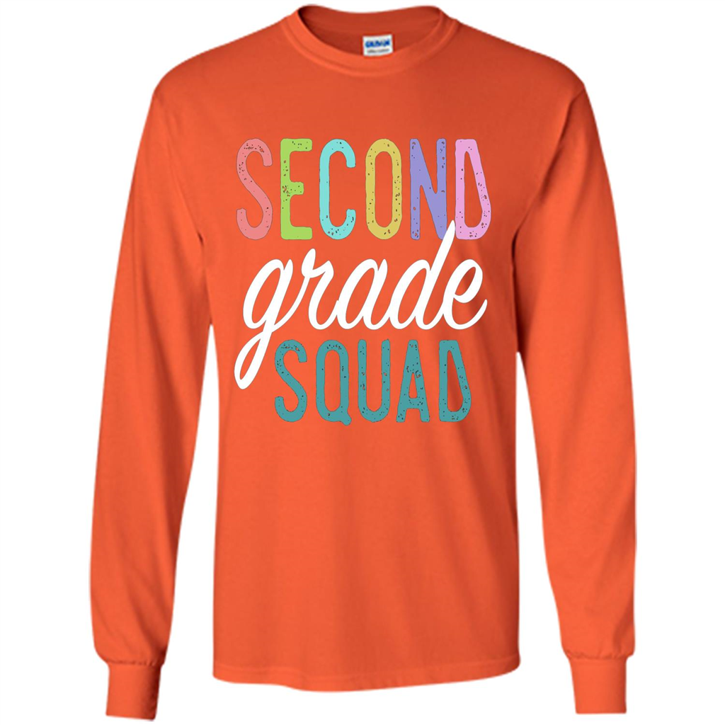 Second Grade Squad T-shirt Back to School T-shirt Orange