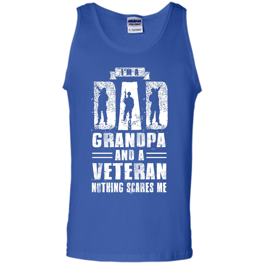 I'm A Dad Grandpa And A Veteran Nothing Scares Me T-shirt Royal