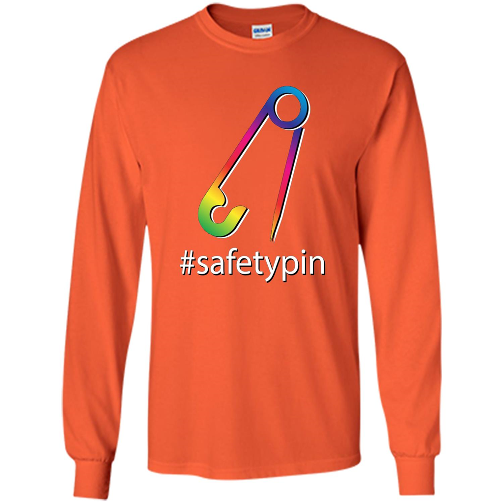 Safety Pin Campaign Against Violence T-Shirt Orange