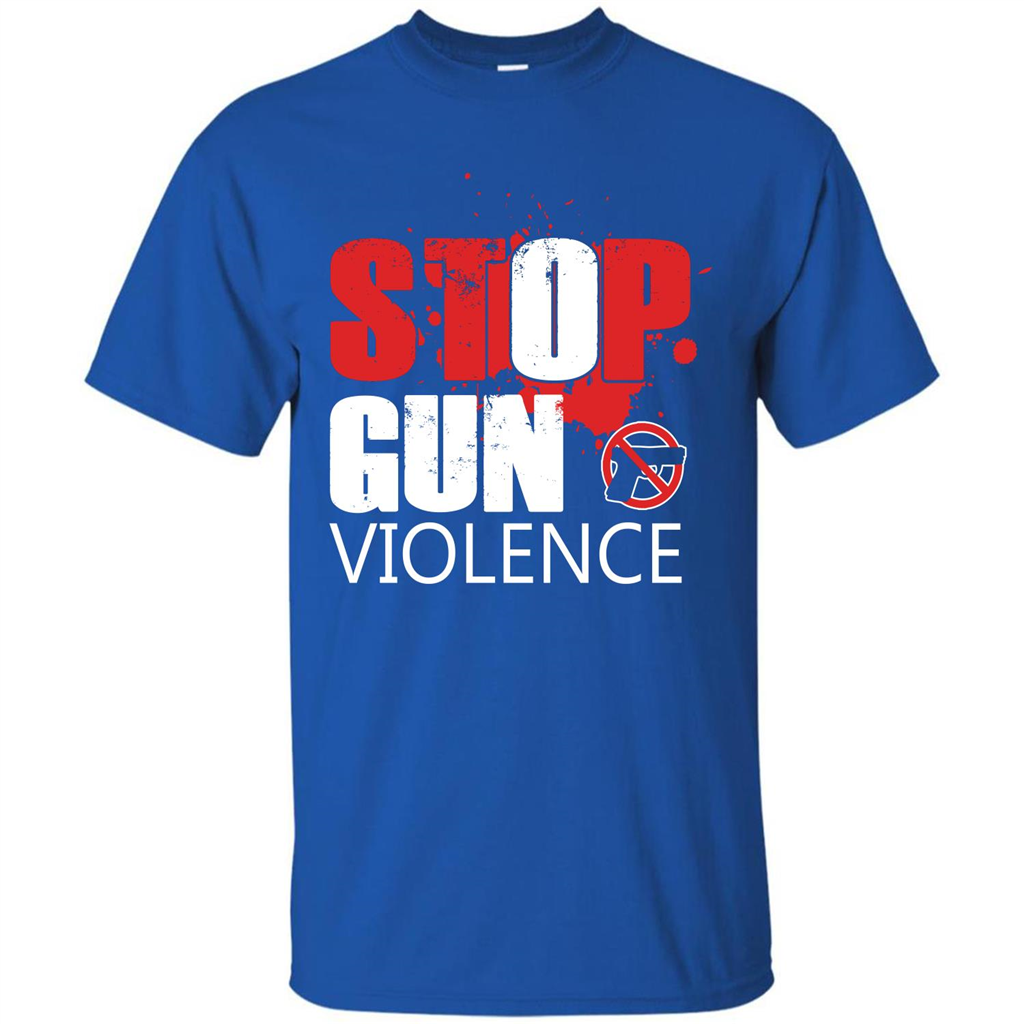 Gun T-shirt Stop Gun Violence T-shirt Royal