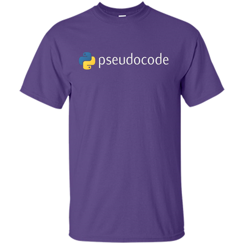 Funny Python Programming Pseudocode T-shirt Purple