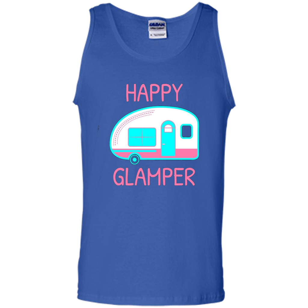 Happy Glamper - Glamping Camping Gift Idea T-Shirt Royal