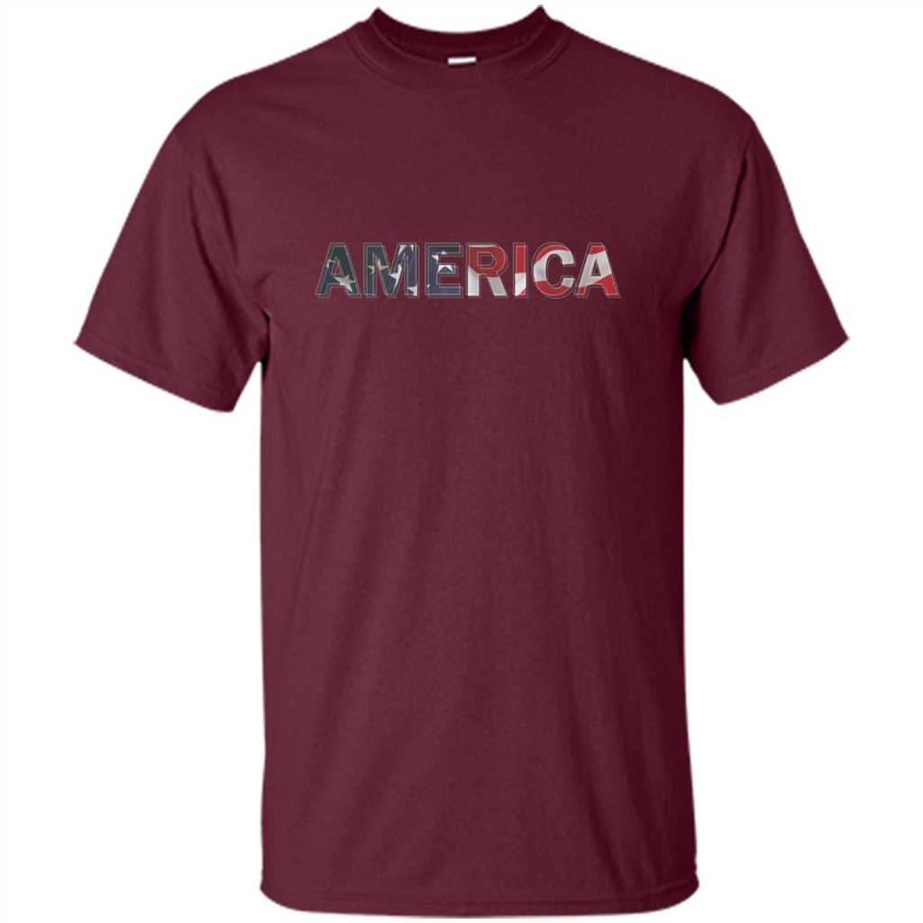 American Patriotism T-shirt Maroon