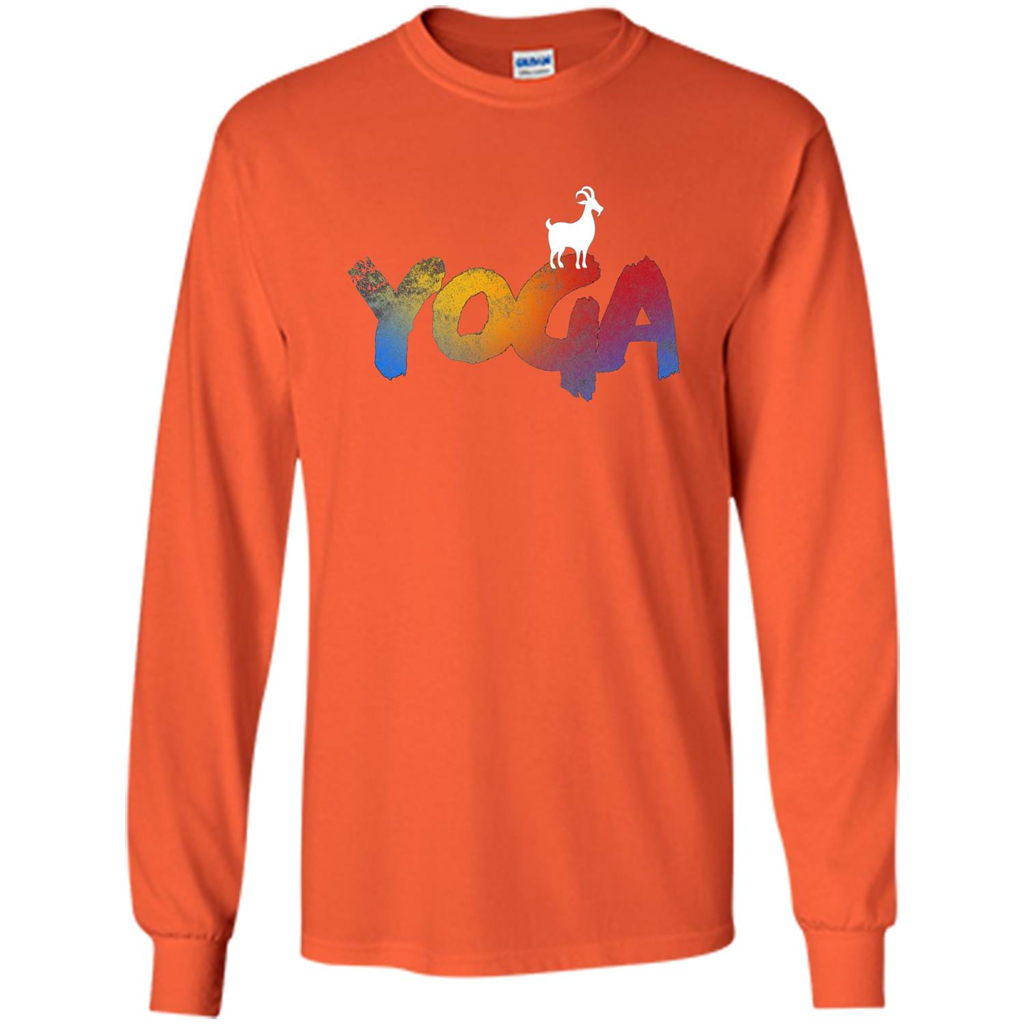 Love Goat Yoga T-shirt Yoga T-shirt Orange