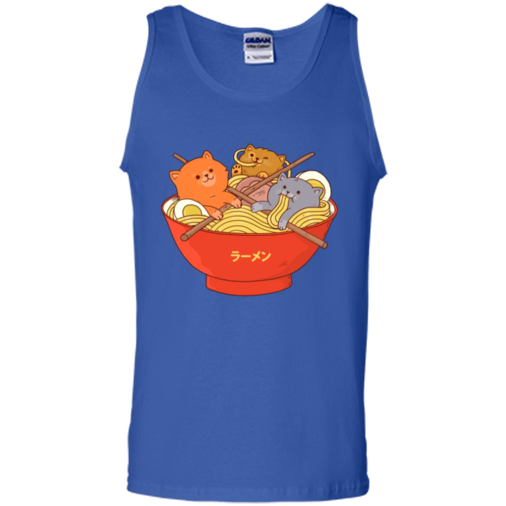 Ramen Noodles And Cats T-shirt Royal