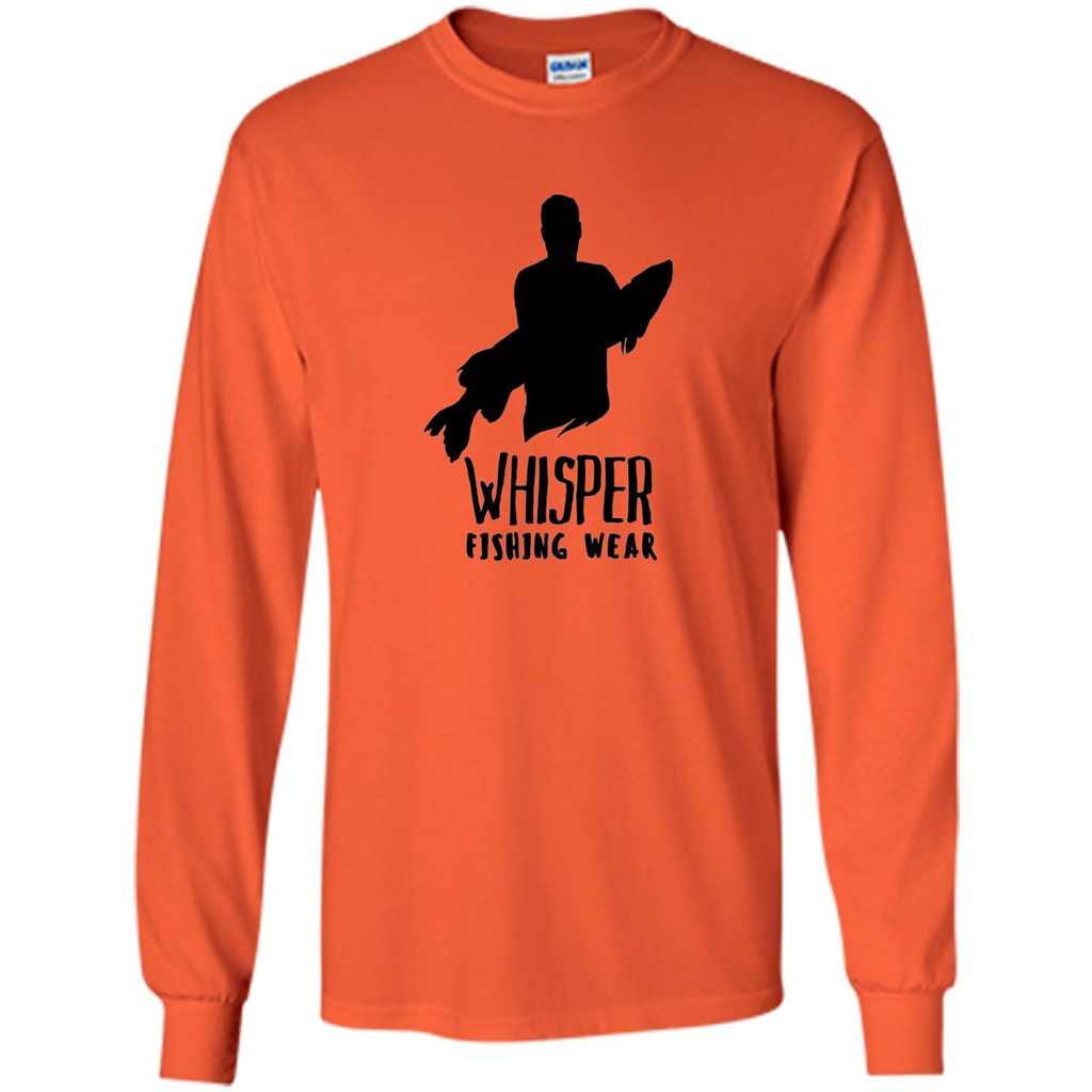 Fishing Lover T-shirt Whisper Fishing Wear Orange