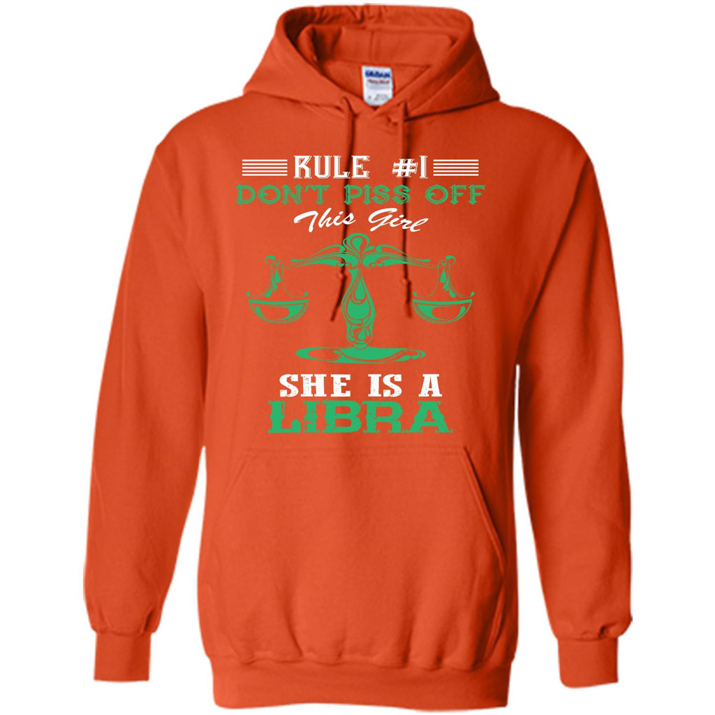 Libra T-shirt Rule Dont Piss Off This Girl T-shirt Orange