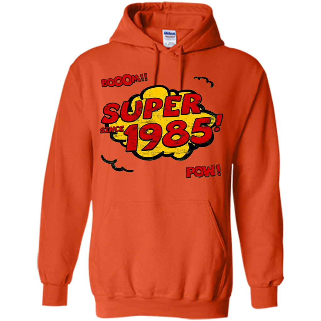 Birthday Gift T-shirt Super Since 1985 Orange