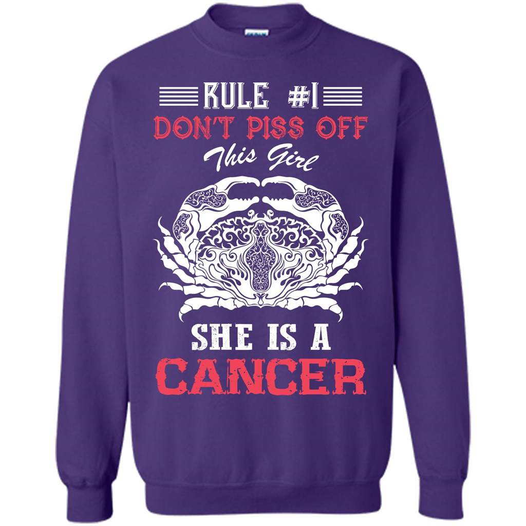 Cancer T-shirt Rule Dont Piss Off This Girl T-shirt Orange
