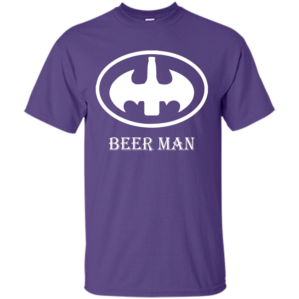 Beer Man T-shirt Funny Logo T-shirt Purple