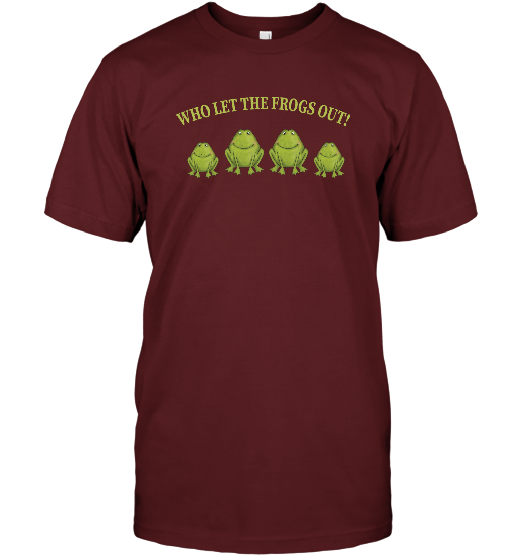Who Let The Frogs Out Shirt T-Shirt T-Shirt Cardinal