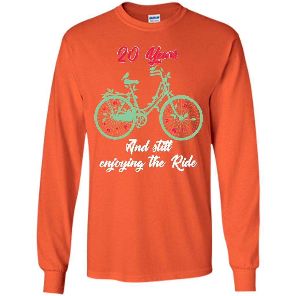 Anniversary T-shirt 20 Years And Still Enjoying The Ride Orange