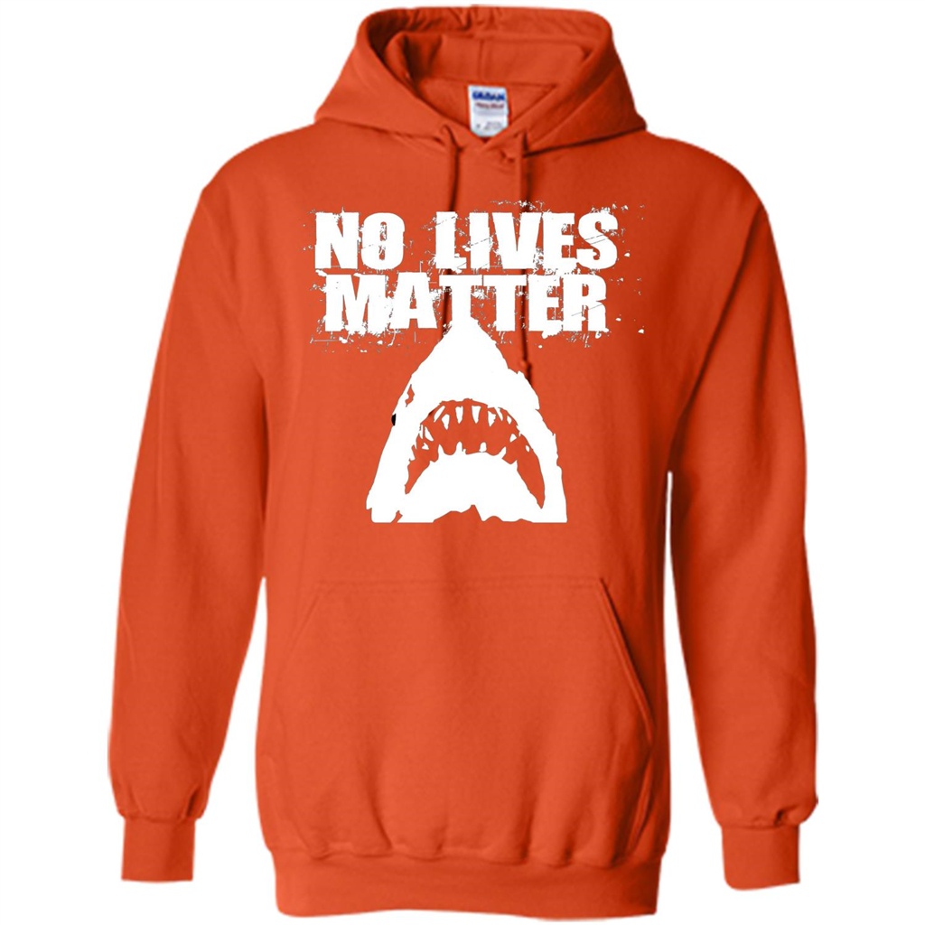 Funny No Lives Matter T-shirt Shark Ocean Beach T-shirt Orange