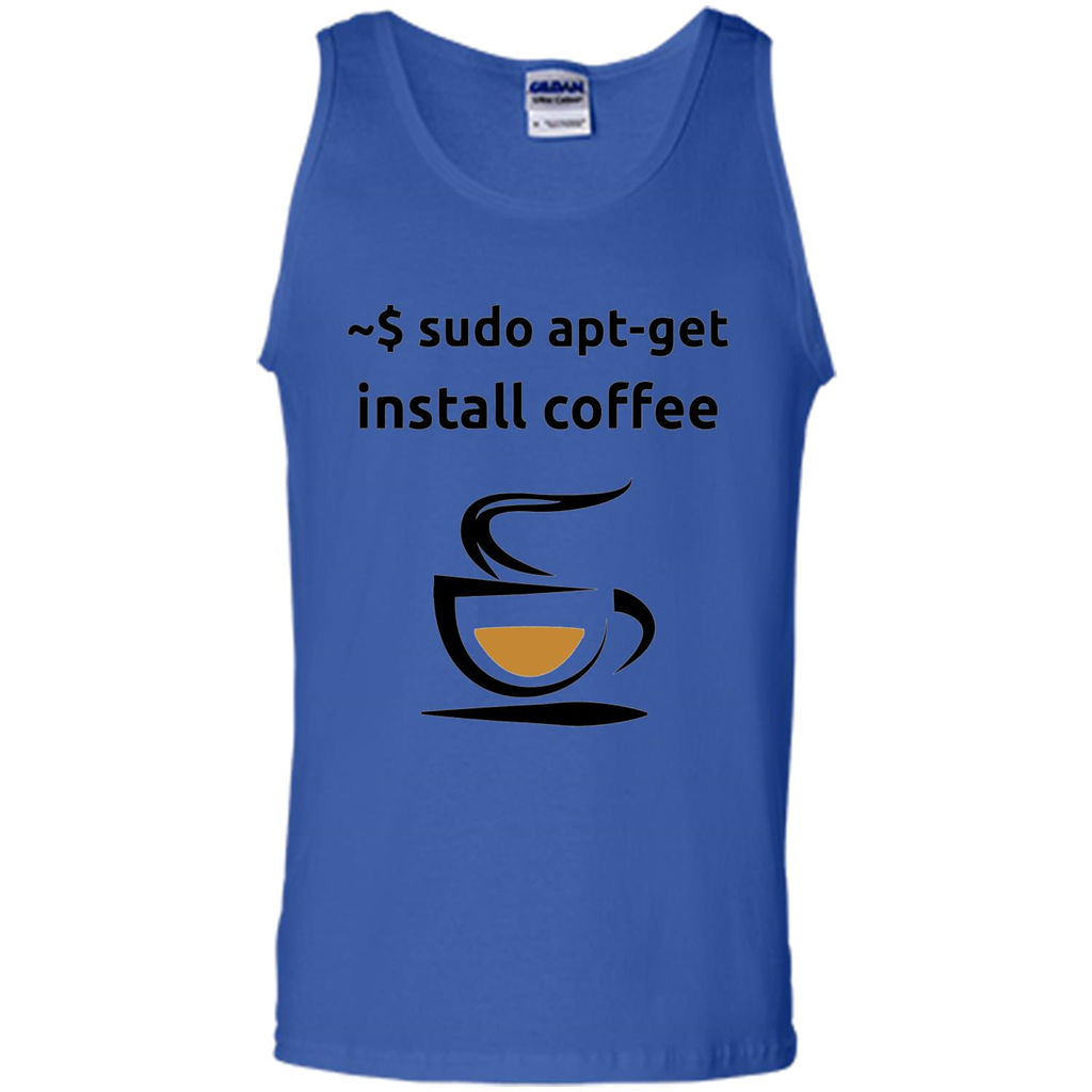 Sudo Apt-Get Install Coffee T-shirt Royal