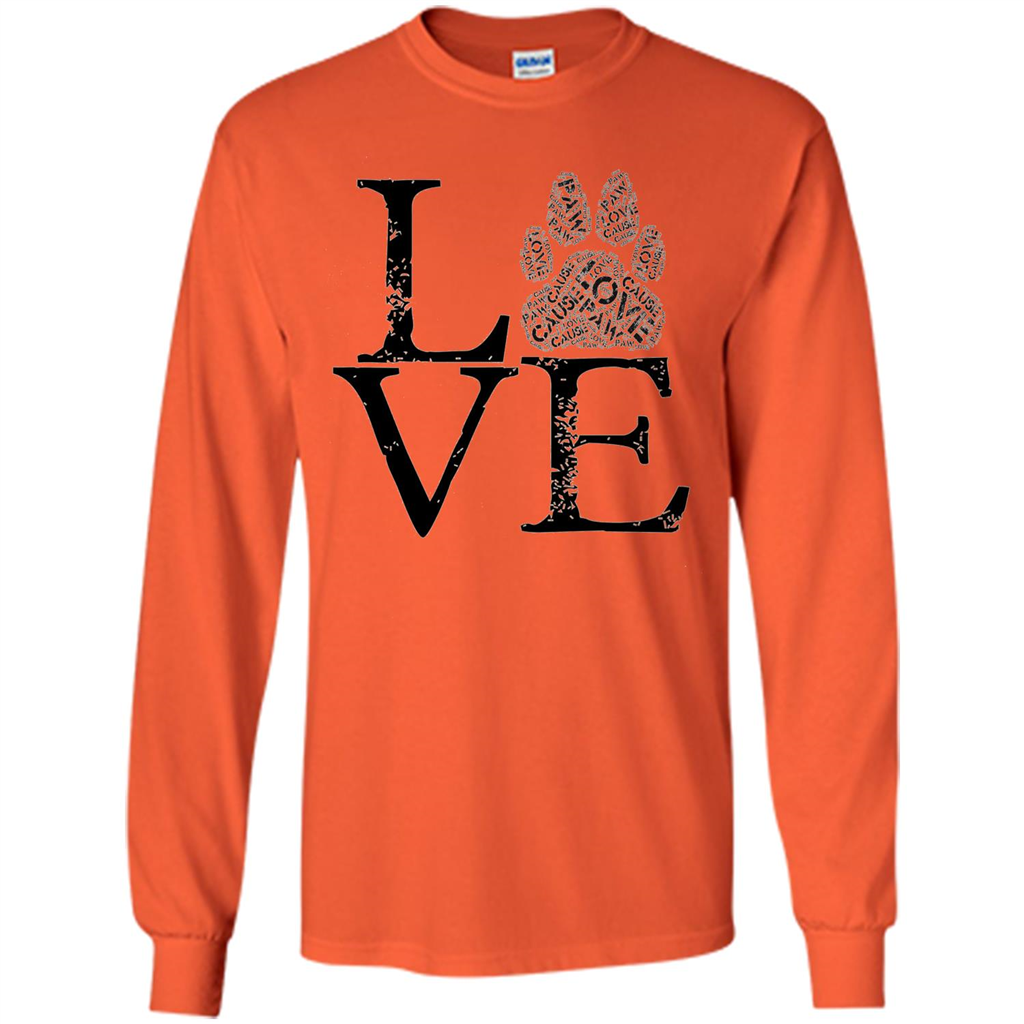 Paw T-shirt Animal Lover T-shirt Orange