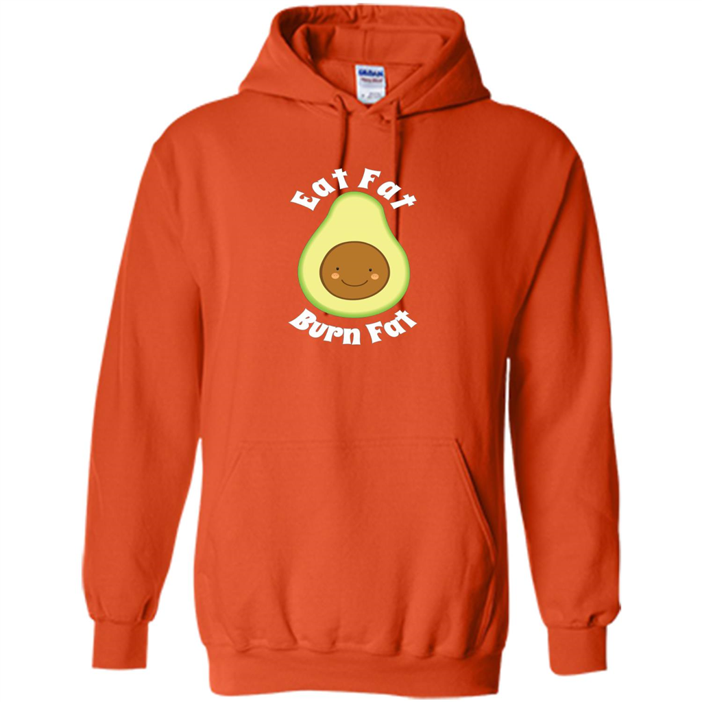 Eat Fat Burn Fat Avocado T-shirt Orange