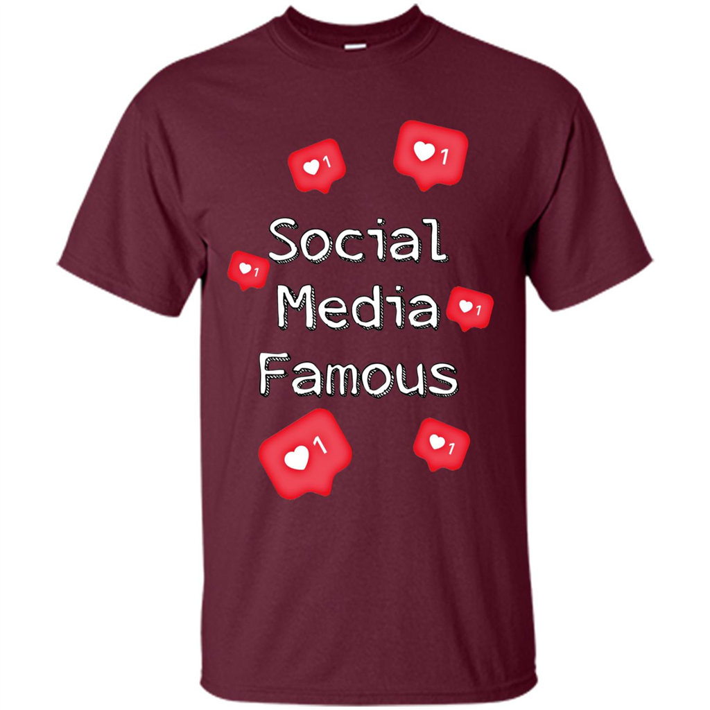 Social Media Famous T-shirt Maroon