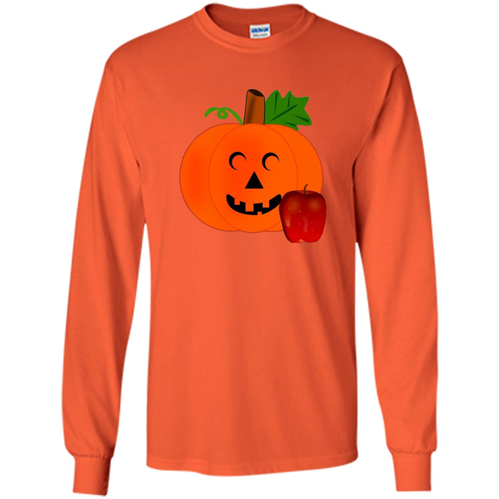 Cute Teacher Pumpkin Apple Halloween Costume T-shirt Orange