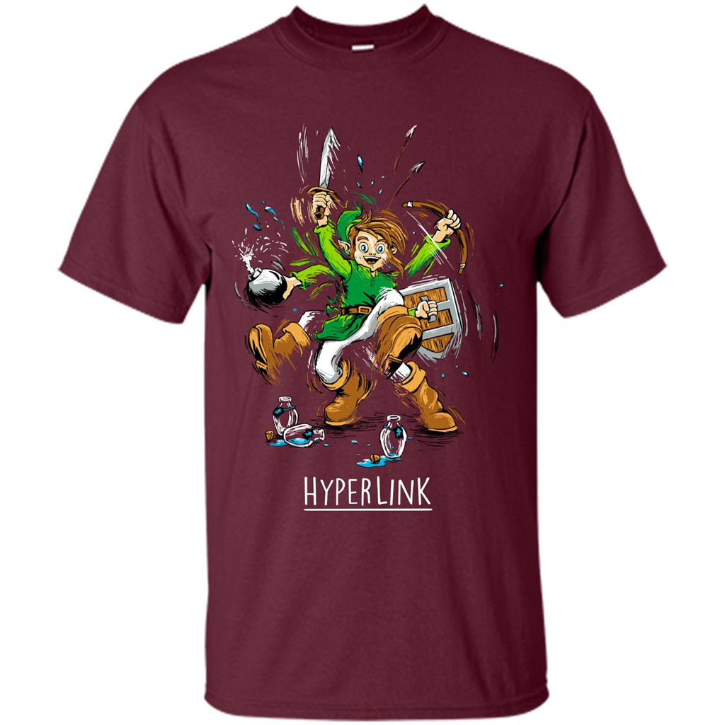Gamer T-Shirt HyperLink Maroon