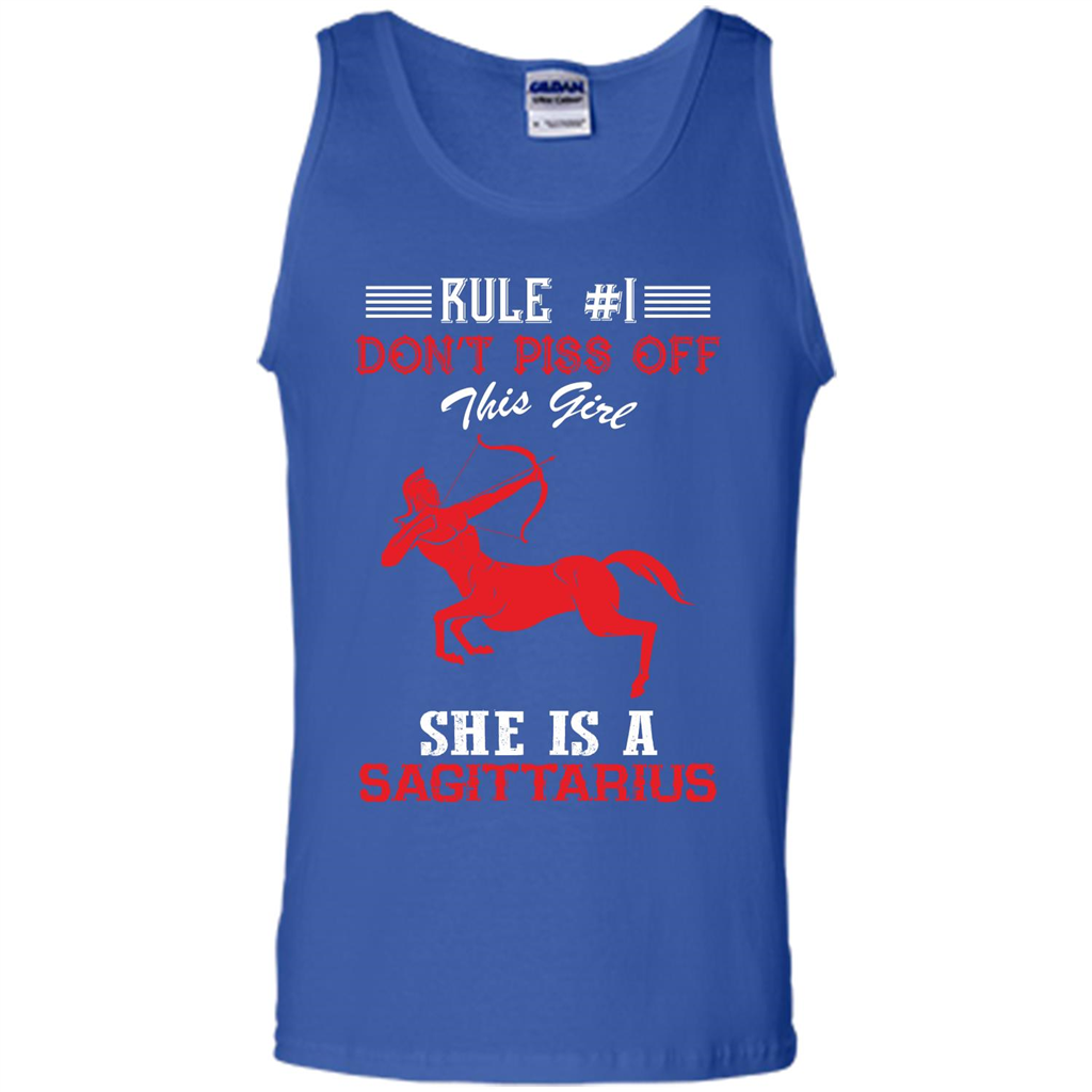 Sagittarius T-shirt Rule Dont Piss Off This Girl T-shirt Royal