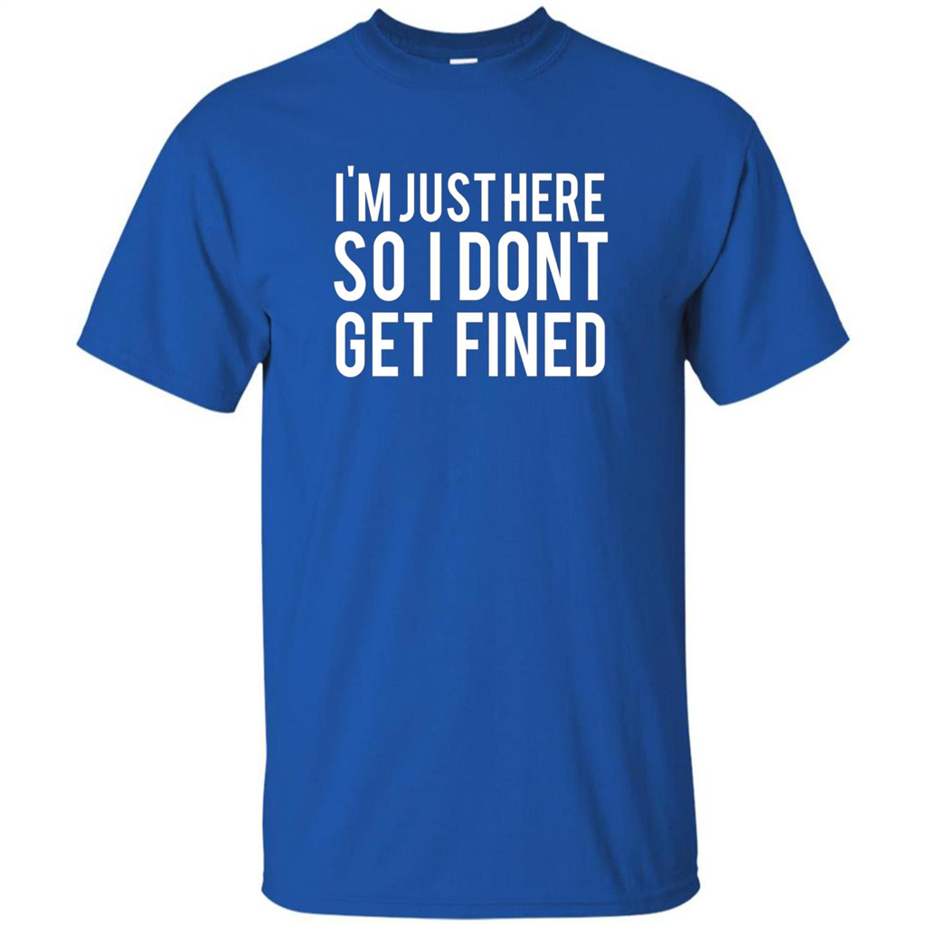 American Football T-shirt I'm Just Here So I Don't Get Fined T-shirt Royal