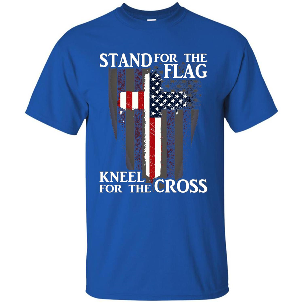 Stand For The Flag Kneel For The Cross T-Shirt Royal